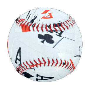Aces Poker Cards Pattern, Baseball. Baseball