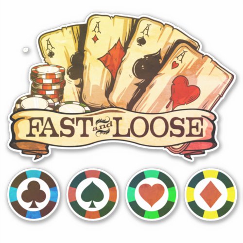 Aces poker chips fast and loose sticker