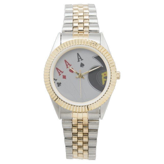 Aces Quads Poker Cards, Watch (Front)