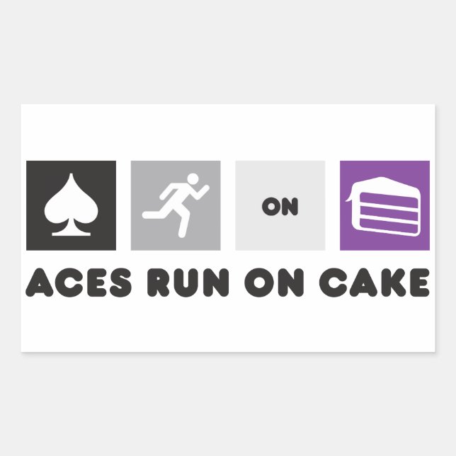 Aces Run on Cake Sticker (Front)