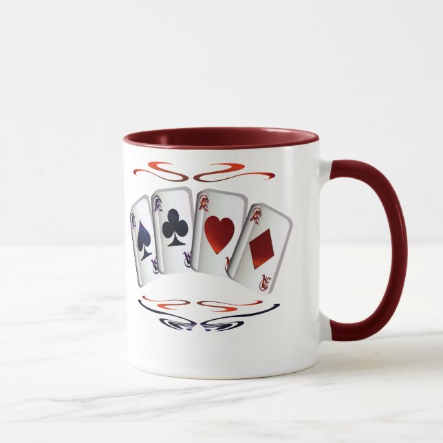 Aces with design Mug (Right)