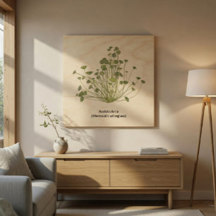 Acetabularia (Mermaid’s Wineglass) Hand Drawn Wood Wall Art