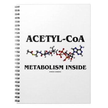 Acetyl-coa Metabolism Inside (chemical Molecule) Notebook by wordsunwords at Zazzle