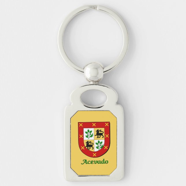 Acevado Family Shield Keychain (Front)