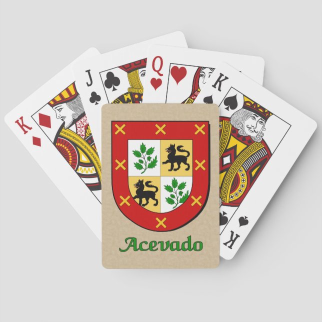 Acevado Family Shield Poker Cards (Back)