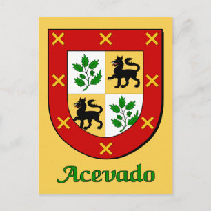 Acevado Family Shield Postcard