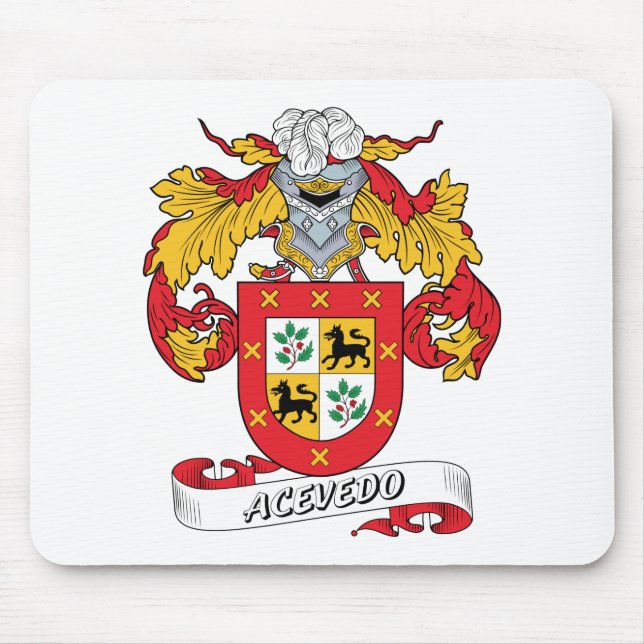Acevedo Family Crest Mouse Pad (Front)