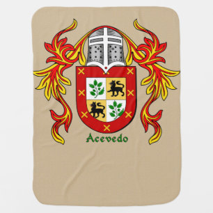 Acevedo Heraldic Shield and Mantling Swaddle Blanket