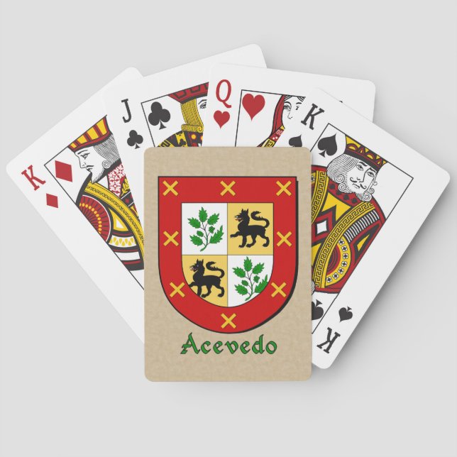 Acevedo Heraldic Shield Poker Cards (Back)
