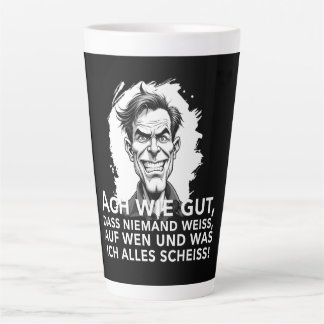 Ach wie gut, dass niemand weiß, worauf ich... latte mug