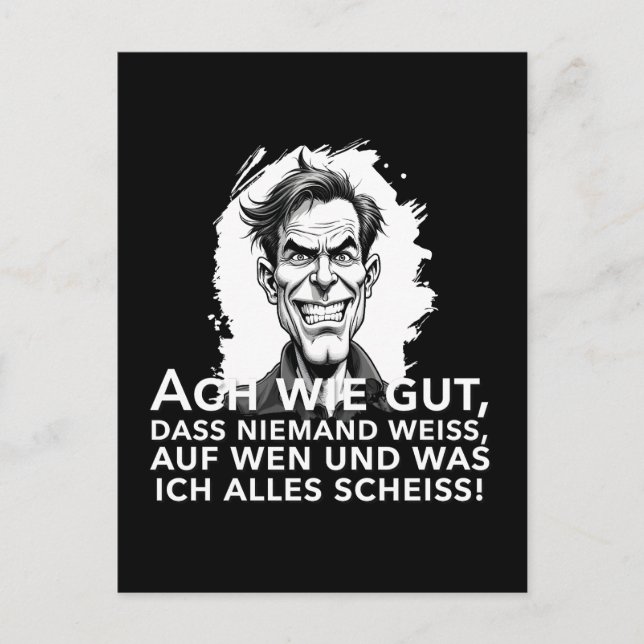 Ach wie gut, dass niemand weiß, worauf ich... postcard (Front)