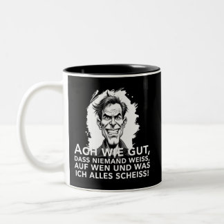 Ach wie gut, dass niemand weiß, worauf ich... Two-Tone coffee mug