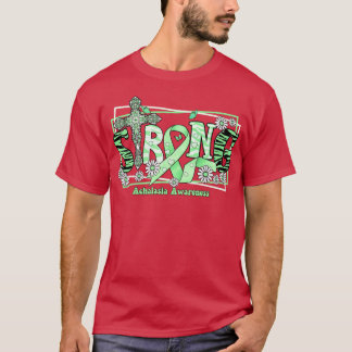 Achalasia Awareness cross ribbon Strong hope love T-Shirt