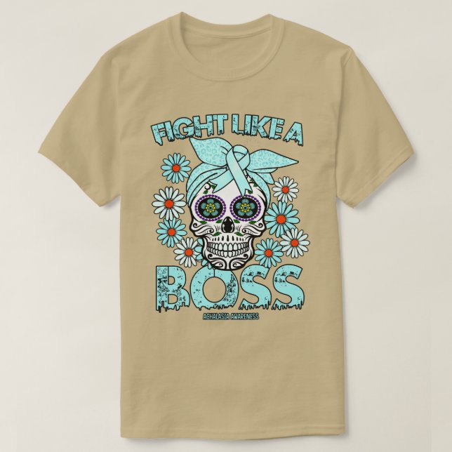 Achalasia Awareness fight like a boss 1 T-Shirt (Design Front)