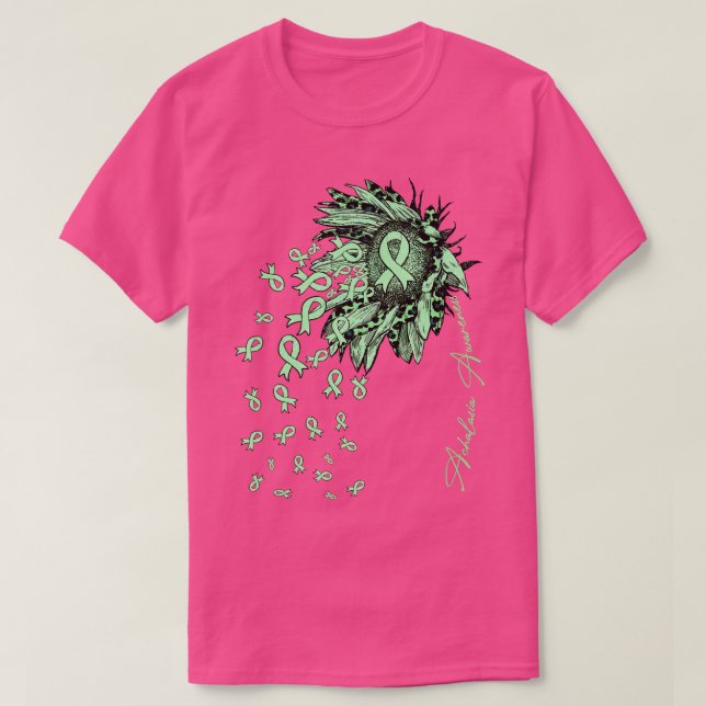 Achalasia Awareness Sunflower ribbon flowers fall T-Shirt (Design Front)