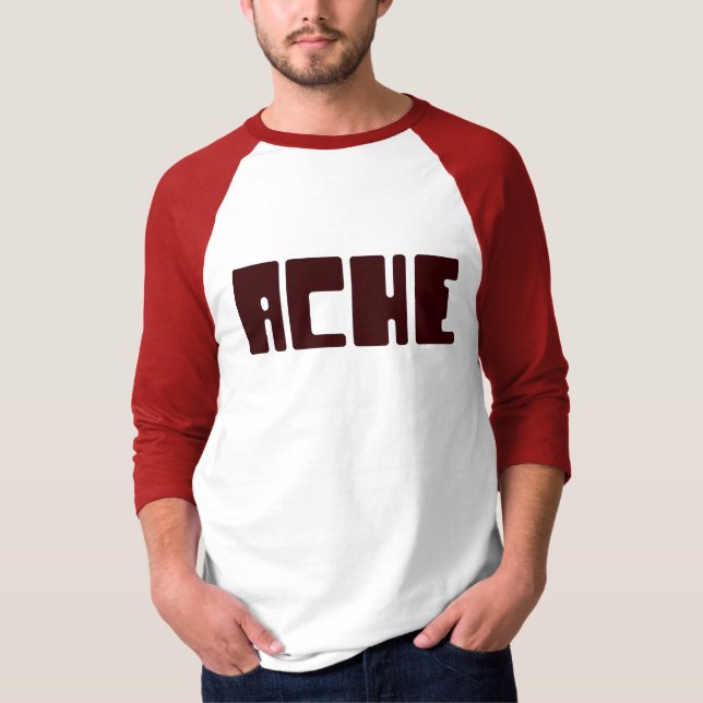 Ache burgundy rag T-Shirt (Front)