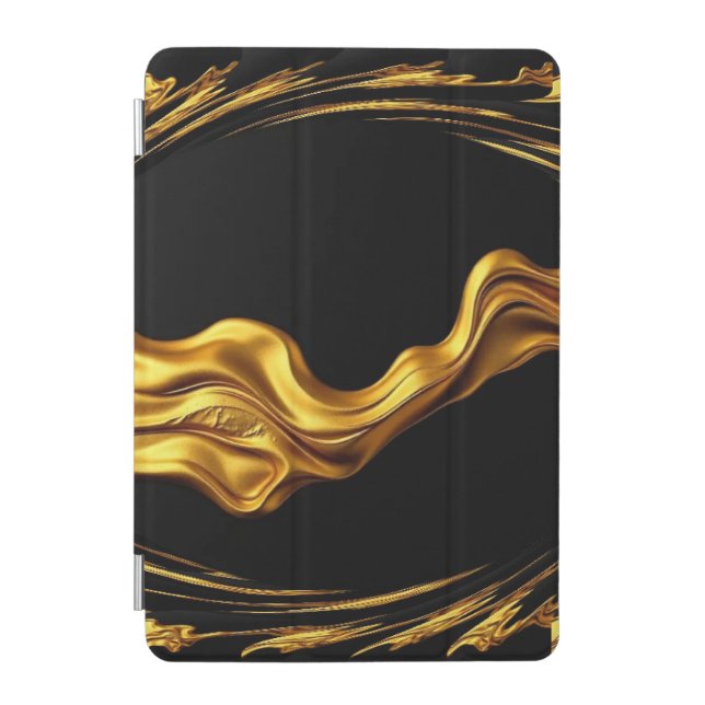 Achem Opulent Liquid Gold Black Monochro Christian iPad Mini Cover (Front)