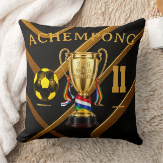 Achempong 2026 Global Games: Gold Ribbon Trophy Throw Pillow