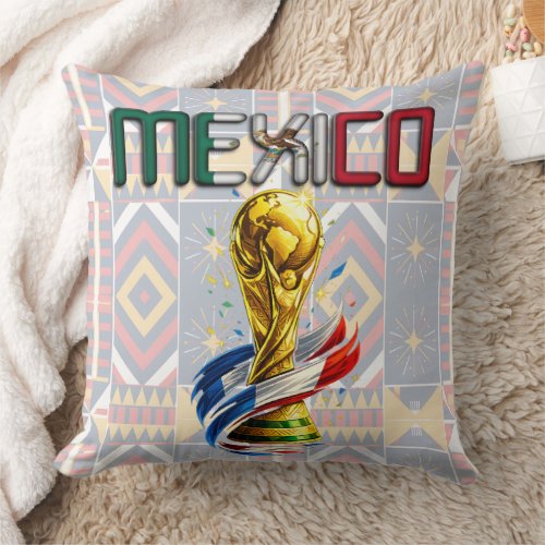 Achempong 2026 World Cup: Mexico Victory | Trophy  Throw Pillow