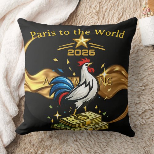 Achempong 2026 World Cup Opulent Swirl Jackpot Roo Throw Pillow