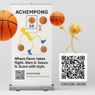 Achempong BB — Spaghetti Slam: The Playful Shot Retractable Banner