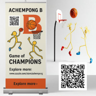 Achempong BB — The Jump Ball: Slam Dunk Basketball Retractable Banner