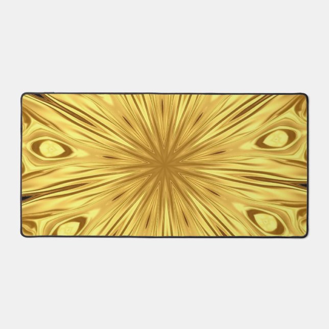 Achempong: Gilded Zenith | Opulent Swirl Liquid Go Desk Mat (Front)