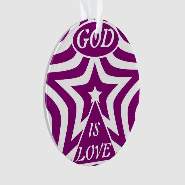 Achempong God Is Love Star Deep Purple - Mystical  Ornament (Front)