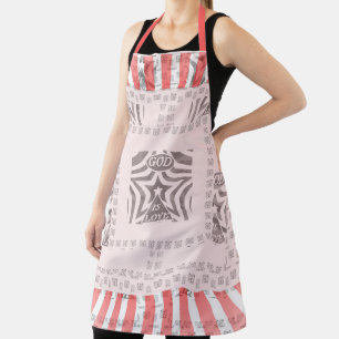 Achempong God's Love Star Warm Peach & Orange Chef Apron