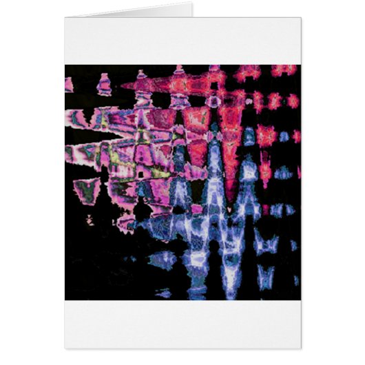 Achempong Modern Synthwave: Pink Blue Abstract   Cards (Front)