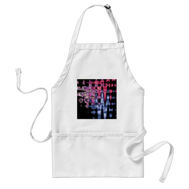 Achempong Modern Synthwave: Pink Blue Abstract Uni Adult Apron (Front)