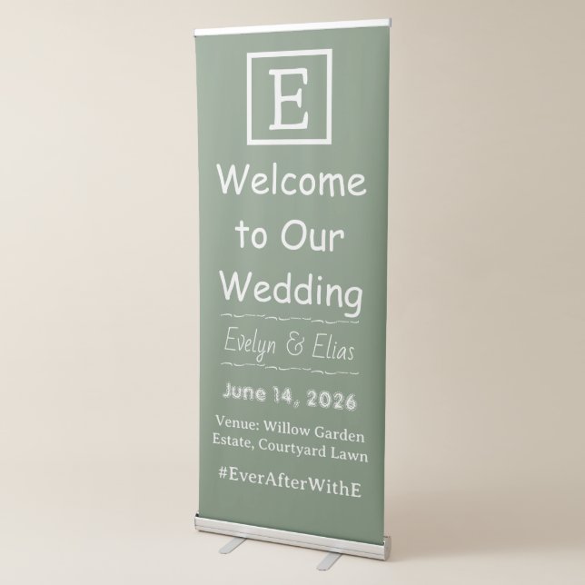 ACHEMPONG Monogram Wedding Banner – “E” Edition (3/4)