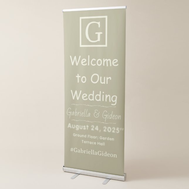 ACHEMPONG Monogram Wedding Banner – “G” Edition (3/4)