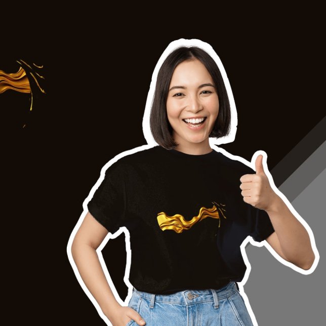 Achempong Opulent Swirl Liquid Gold Black Monochro Tank Top (Thumbs up for Opulent Swirl! Rocking this Liquid Gold & Black Monochrome tee with faith and style!)