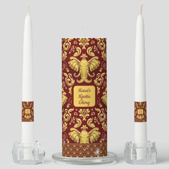 Achempong’s Mara Trumpeting Glory: A Beacon of Wis Unity Candle Set (Front)
