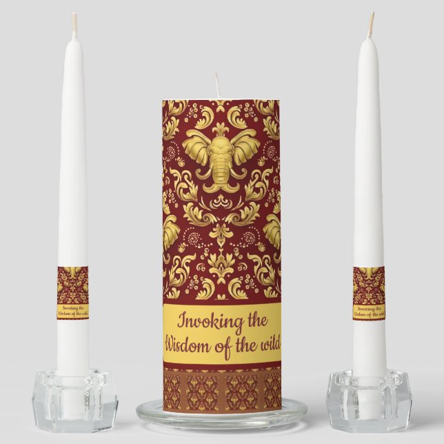 Achempong’s Mara Trumpeting Glory: Beacon of Wisdo Unity Candle Set (Front)