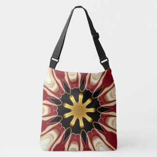 Achempong: Starburst | Deep Crimson & Gold Luxury Crossbody Bag