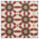 Achempong: Starburst | Deep Crimson &amp; Gold Luxury  Fabric