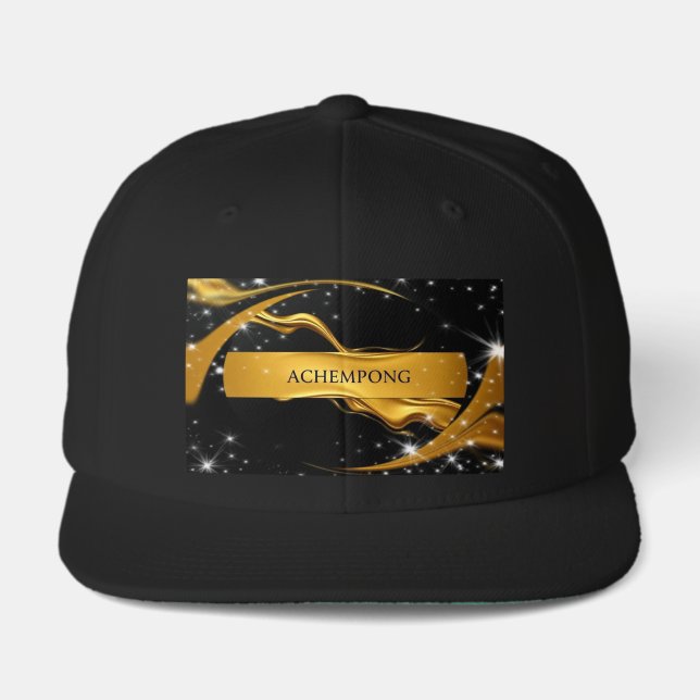 Achempong: The Gilded Cosmos Luxury-Snapback | Mon Visor (Front)