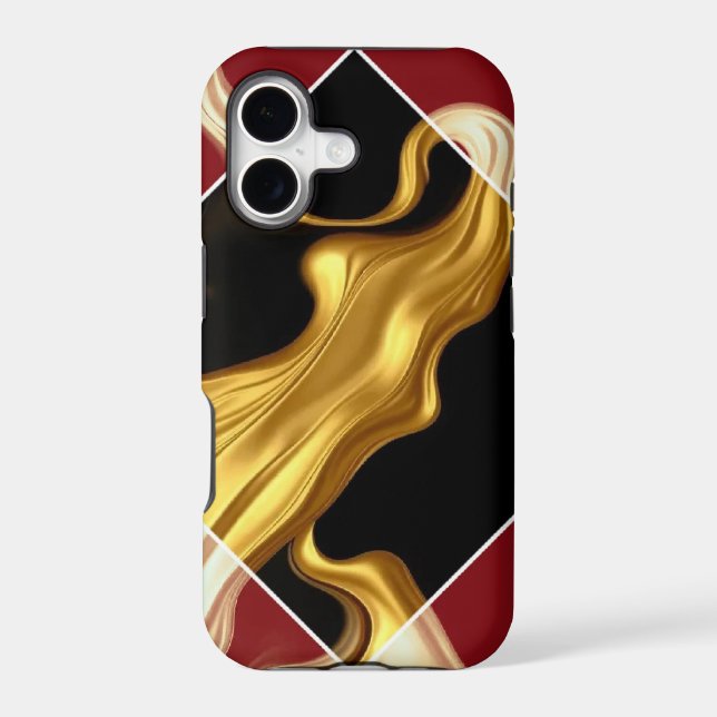 Achempong: The Royal Flow Liquid Gold Black Luxury Case-Mate iPhone Case (Back)