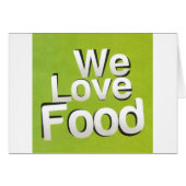 Achempong Zazzle: "We Love Food" Bold Graphic Kitc (Front Horizontal)