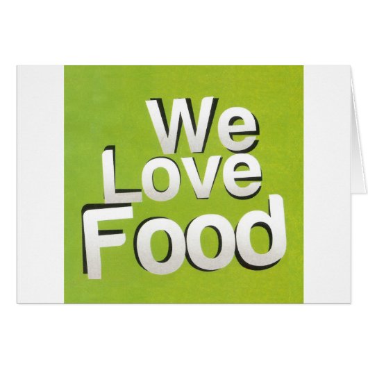 Achempong Zazzle: "We Love Food" Bold Graphic Kitc (Front Horizontal)