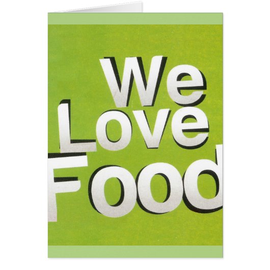 Achempong Zazzle: "We Love Food" Bold Graphic Kitc (Front)