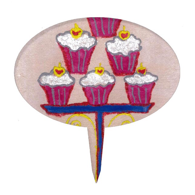 Achempong's Artful Inspirational Cupcake Couture Cake Topper (Front)