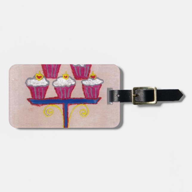 Achempong's Artful Inspirational Cupcake Couture Luggage Tag (Front Horizontal)