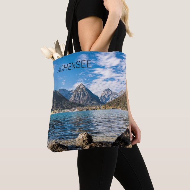 Achensee Tirol Retro Austria Holiday Souvenir Tote Bag (Close Up)