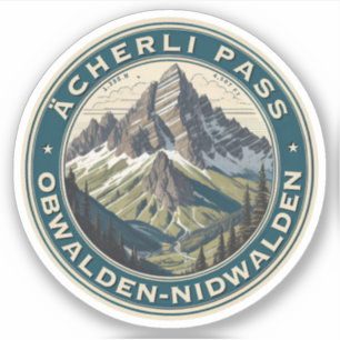 Acherli Pass swiss mountain pass hiking trail gift Sticker