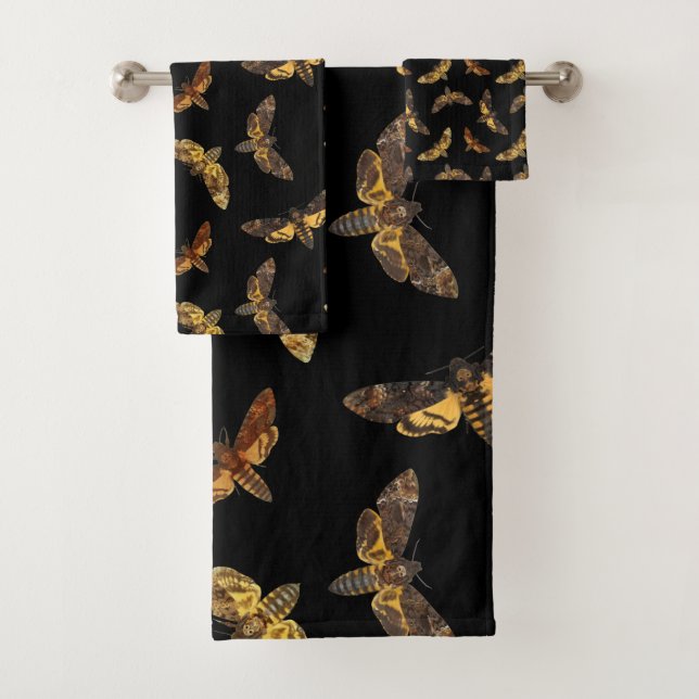 Acherontia Lachesis - Death's-head Hawkmoth Bath Towel Set (Insitu)