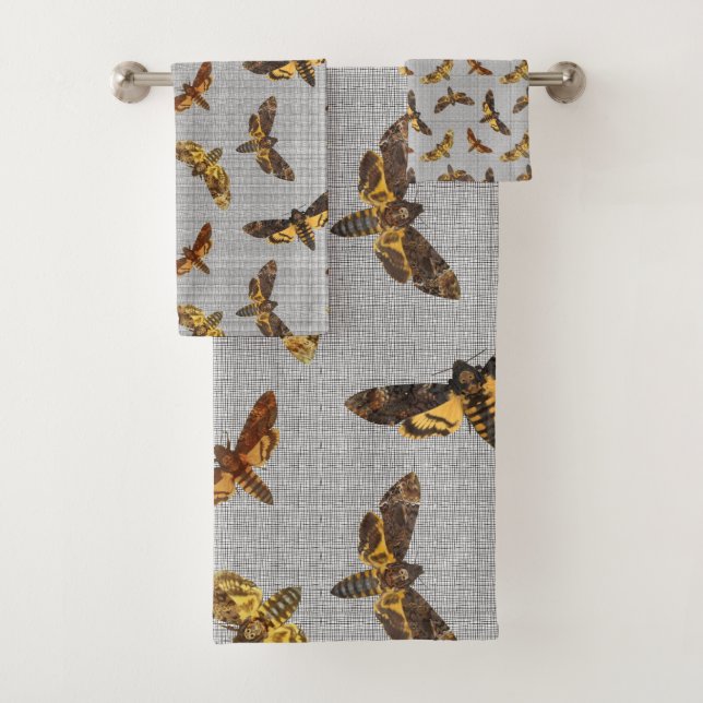 Acherontia Lachesis - Death's-head Hawkmoth Bath Towel Set (Insitu)