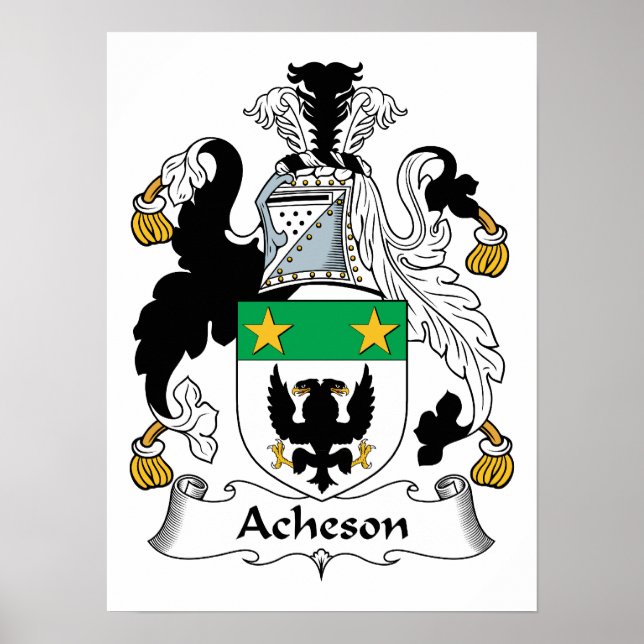 Acheson Family Crest Poster (Front)